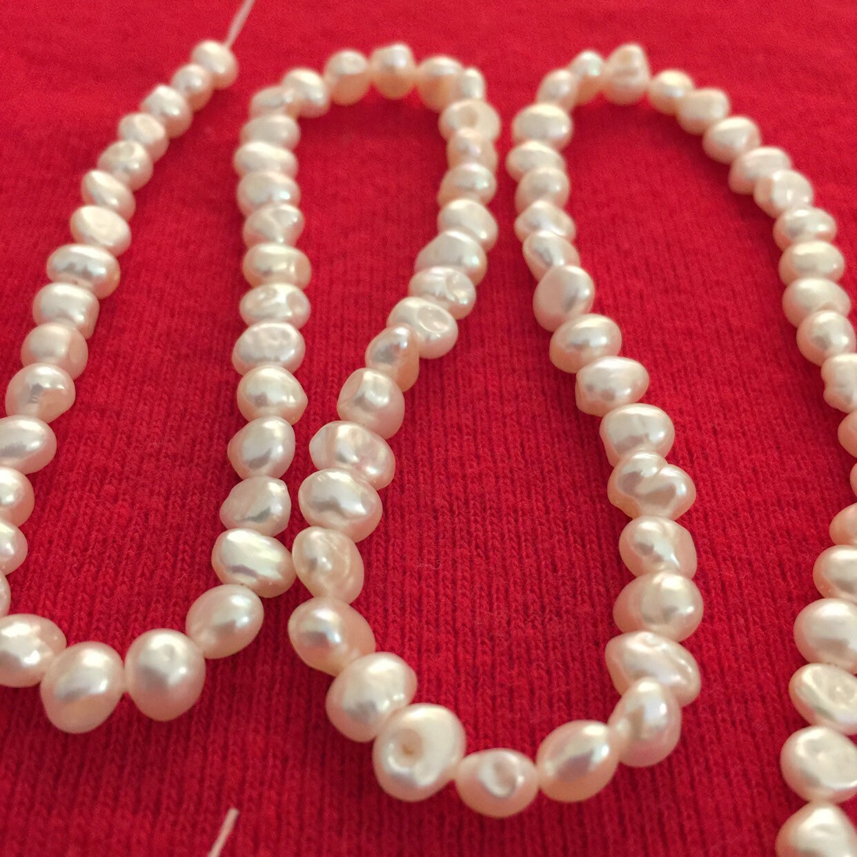 Rare Biwa Pearls 16 semi graduated 4 x4 4 x6x4 mm thick. 88 Etsy