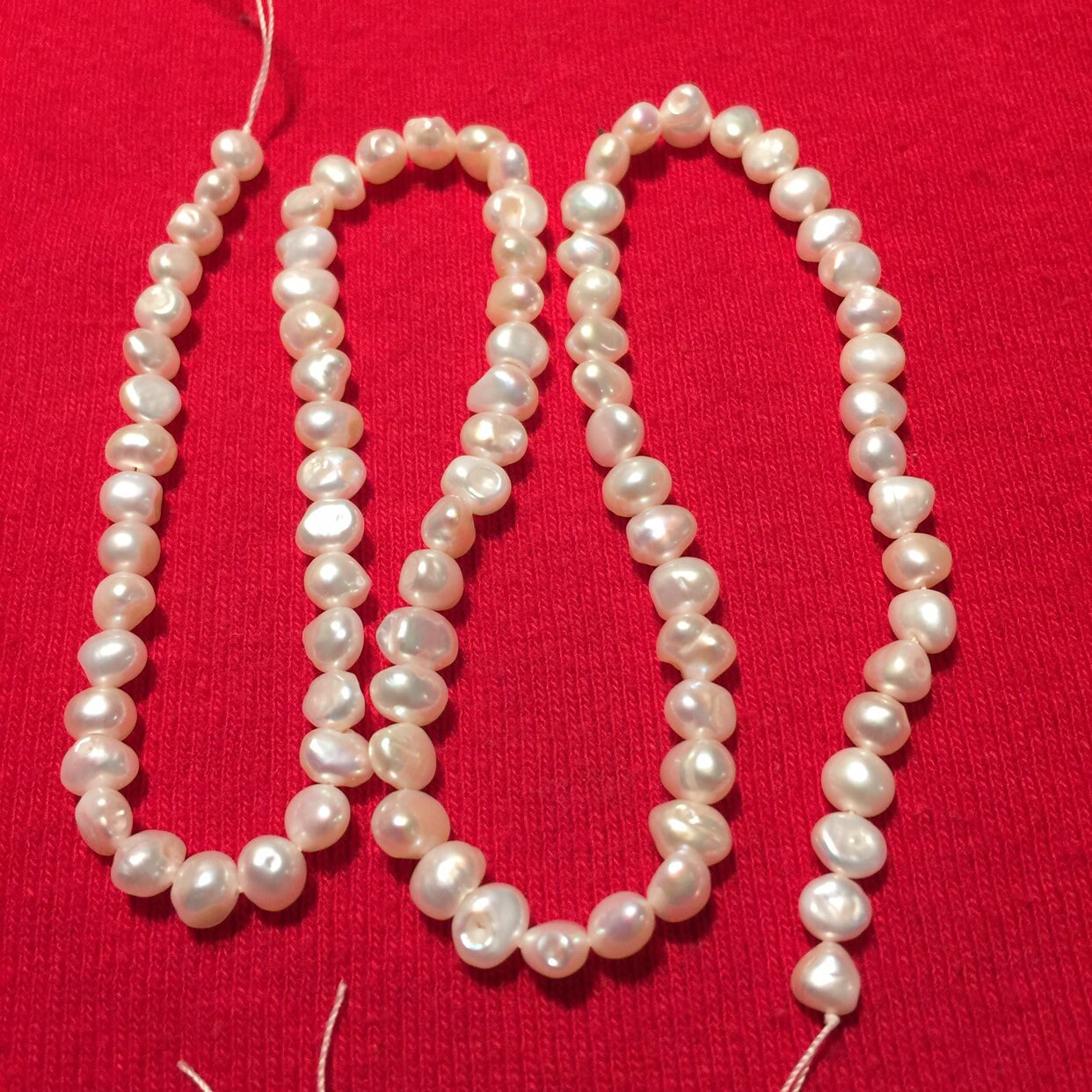 Pearls. Rare Biwa Pearls 16 Semi Graduated 4 X4 4 X6x4 Mm Etsy UK