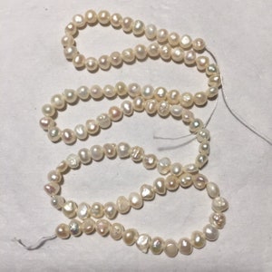 Vintage Japanese Biwa Pearl Strand: 15.75&quot; Lake Pearls