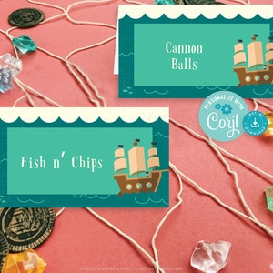 Food / Place Cards - Pirate Party