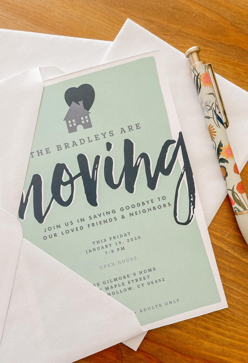 Relocation Invitation Moving Away Invitation - Etsy