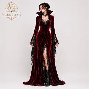 Gothic Burgundy Dress