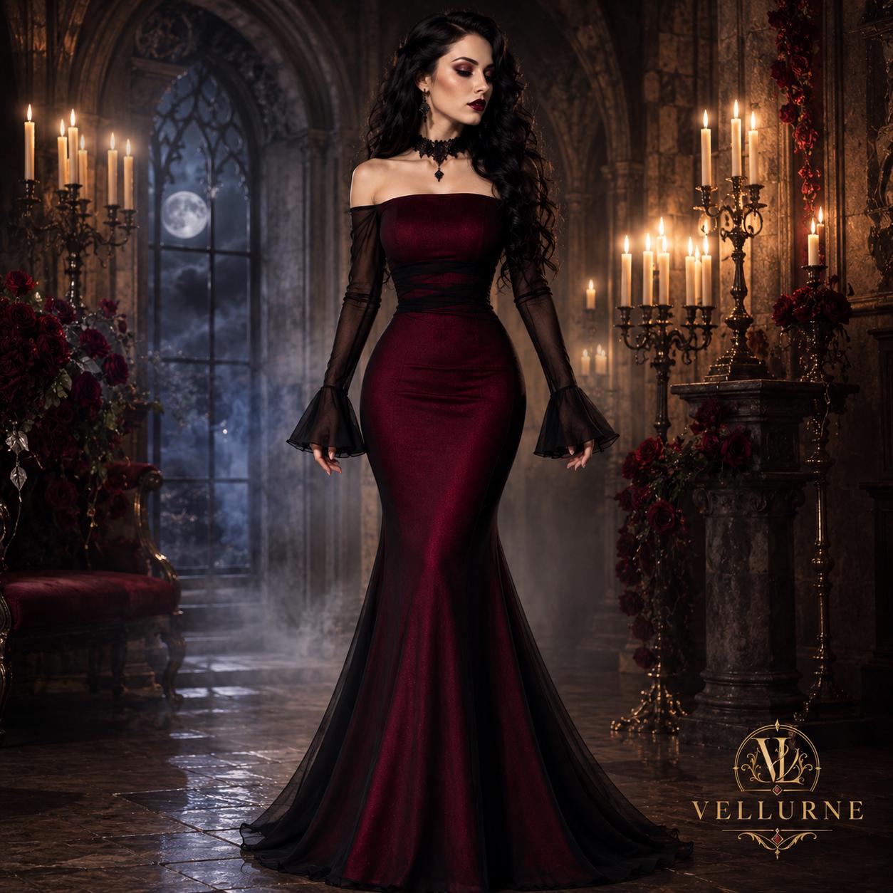 Off the Shoulder Vampire Dress