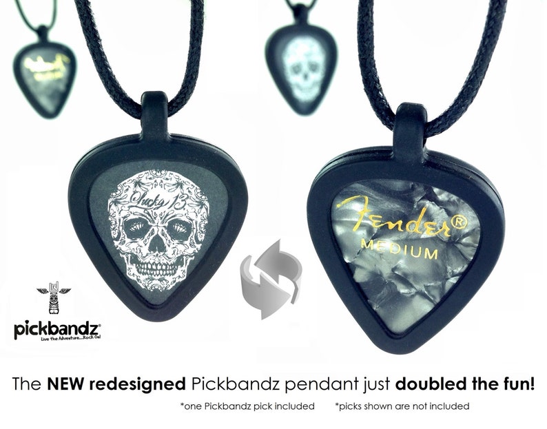 Guitar Pick Holder Necklace • Silicone Pendant • Wearable Pick Holder • Pickbandz image 2