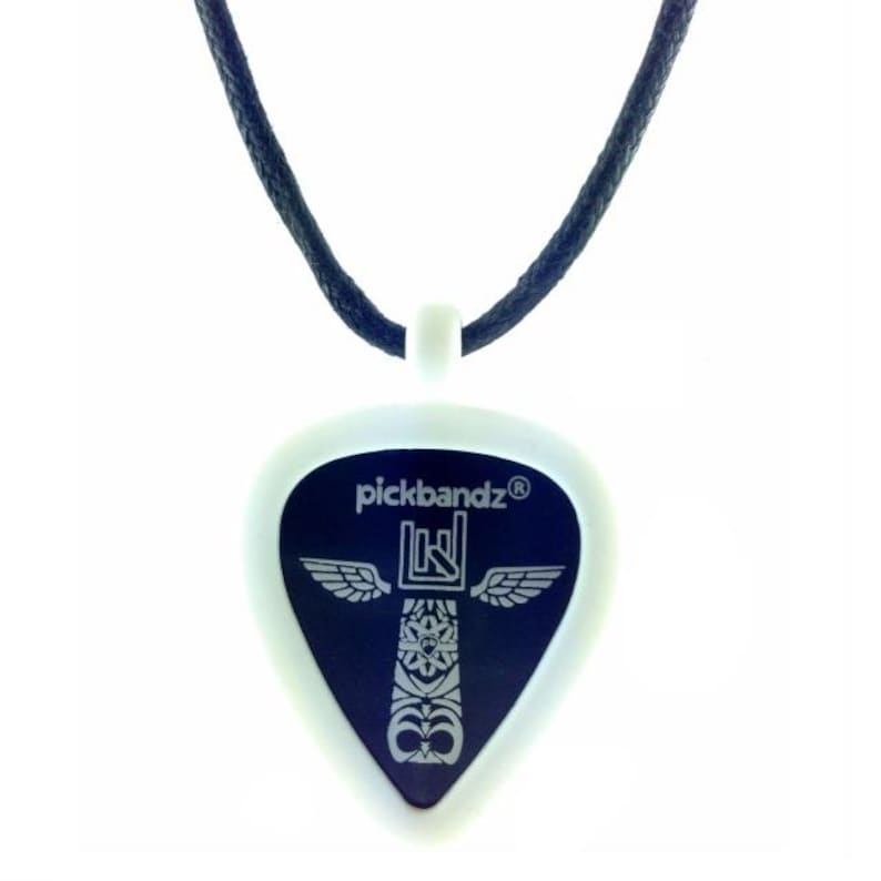 Guitar Pick Holder Necklace • Silicone Pendant • Wearable Pick Holder • Pickbandz Ghost White