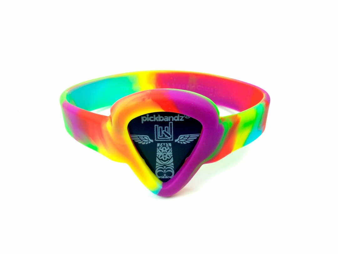 GUITAR PICK Wristband by Pickbandz Pick Holder in Tiedye.. Available
