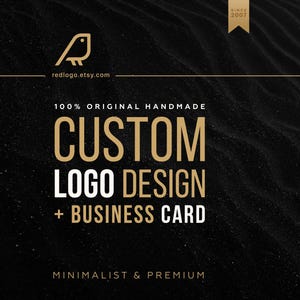 Custom Minimalist Logo + Business Card | Print-Ready Branding (Not AI)