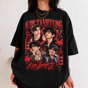 Bts V T Shirt Black - Etsy