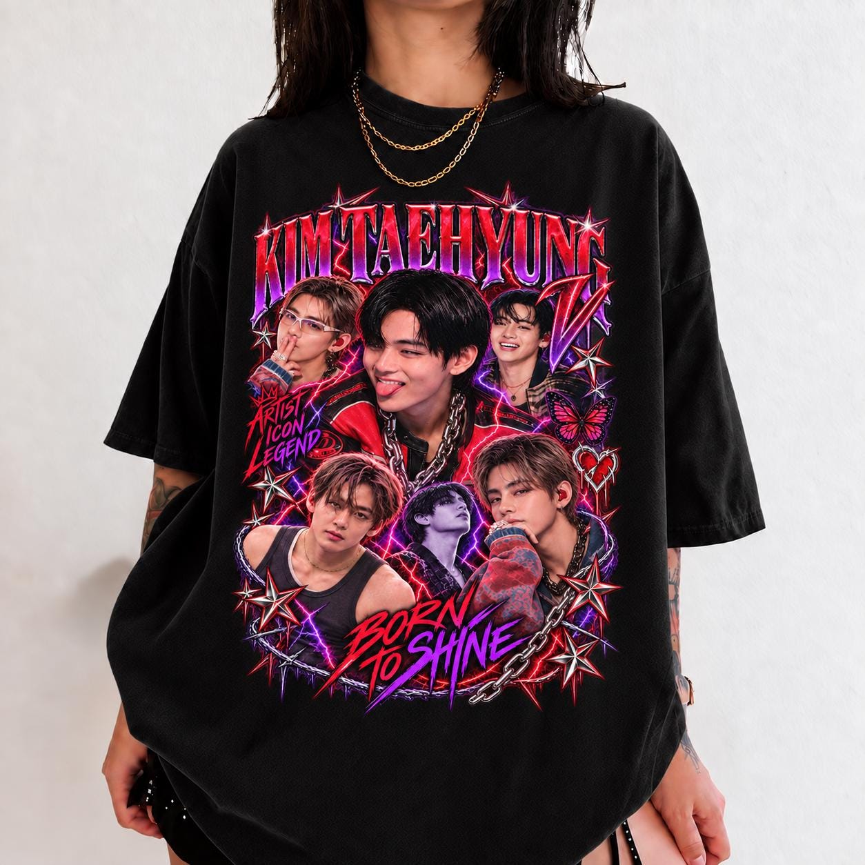 Bts V T Shirt Black - Etsy