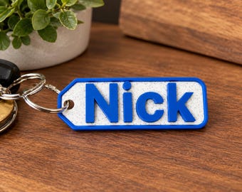 Custom 3D Printed Name Keychain | Personalized Backpack Charm (Colorful)