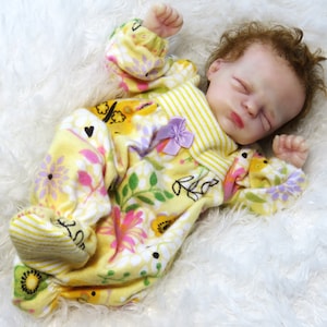 7 Inch Baby Footie Pajamas for Reborn Silicone Art Dolls   CLOTHING ONLY!!