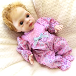 Micro Mini Footie Pajamas for 9 Inch Baby Silicone Reborn Art Dolls! CLOTHING ONLY!