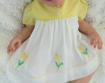 VINTAGE Nannette Baby Dress for Reborn Silicone Art doll 12 mo size  CLOTHING ONLY!