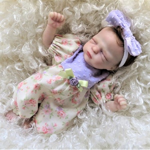 Romper Set for 7 inch Mini Micro Preemie Baby Reborn Silicone Art Doll! CLOTHES ONLY!