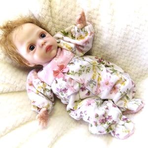 Micro Mini Footie Pajamas for 9 Inch Baby Silicone Reborn Art Dolls! CLOTHING ONLY!