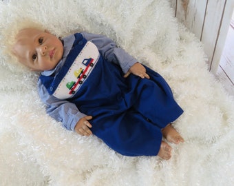 Vintage Petit Ami Overall Romper size 6-9 mo for Baby Boy or Reborn Silicone Art Doll