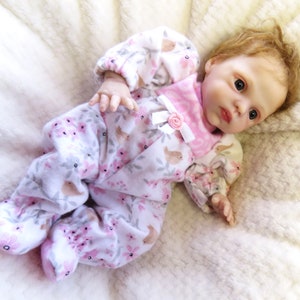 Micro Mini Footie Pajamas for 9 Inch Baby Silicone Reborn Art Dolls! CLOTHING ONLY!