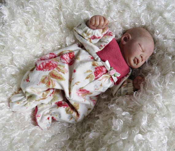 10 Inch Baby Footie Sleeper Pajamas for Reborn Silicone Mini Art