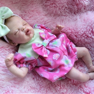 9-10 Inch Micro Mini Baby Cotton Romper Set for Silicone Reborn Art Dolls! CLOTHING ONLY!