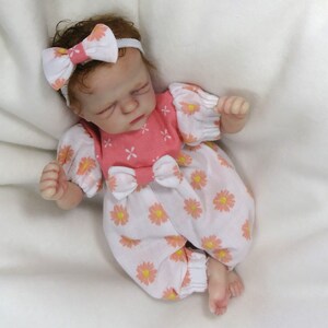 Romper Set for 7 inch Mini Micro Preemie Baby Reborn Silicone Art Doll! CLOTHES ONLY!