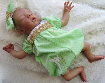 16 inch Tinkerbell Preemie Baby Romper for Reborn Silicone Art Dolls. Clothing only!