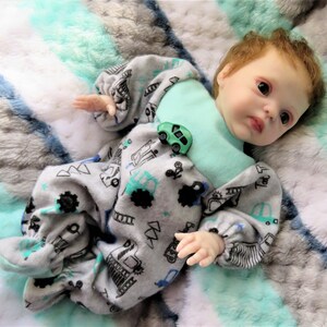 Micro Mini Footie Pajamas for 9 Inch Baby Silicone Reborn Art Dolls! CLOTHING ONLY!