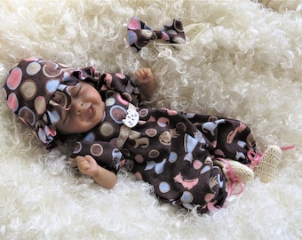 12 Inch Romper Set for Micro Mini Preemie Baby Silicone Reborn Art Doll! FREE SHIP in USA! Clothing Only!