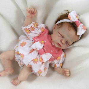 Romper Set for 7 inch Mini Micro Preemie Baby Reborn Silicone Art Doll! CLOTHES ONLY!