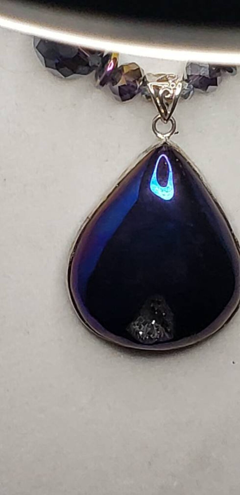 Titanium Plated Druzy Quartz Pendant with Freeform Freshwater Etsy