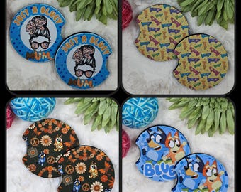Bluey Neoprene Car Coasters