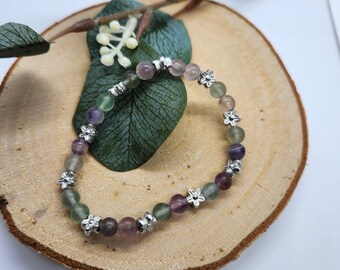 Crystal healing bracelet made with 6mm beads/adjustable jewelery/adjustable gemstone bracelet/bracelet/unisex bracelet