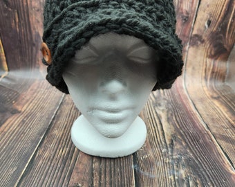 Newsboy adult hat/winter/90s wear/cold weather/hat/handmade/crochet/chunky wool/stylish