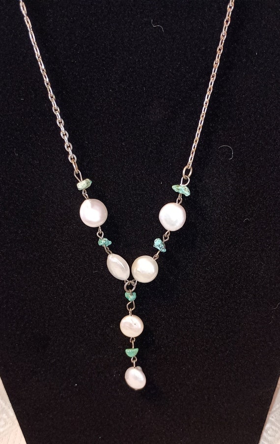 Vintage pearl and turquoise necklace