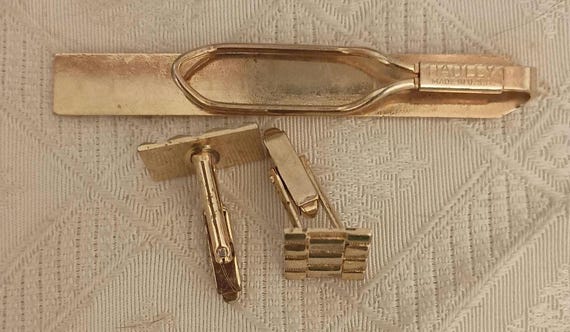 Hadley weave pattern cufflink set - image 2