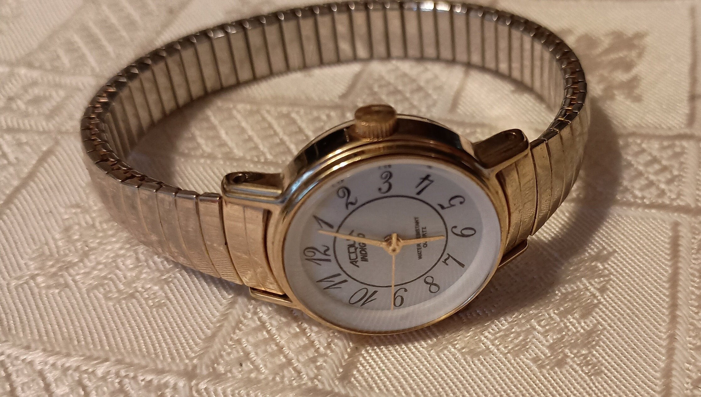 Acqua Indiglo Gold Tone Watch - Etsy