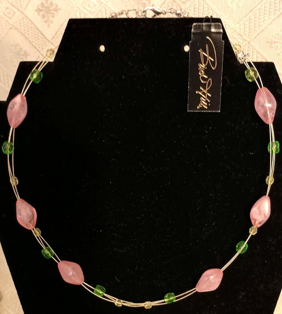 birch hill pink and green beaded necklace View 4