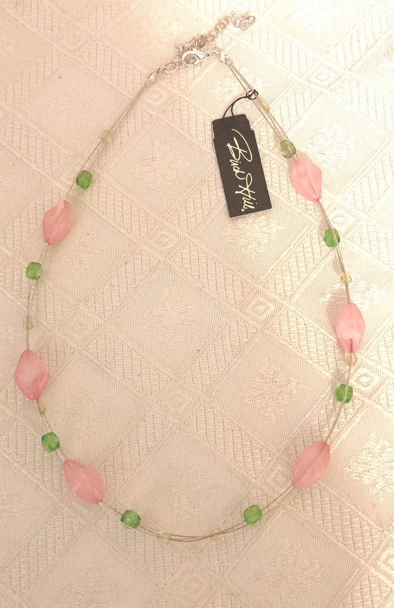 birch hill pink and green beaded necklace View 2
