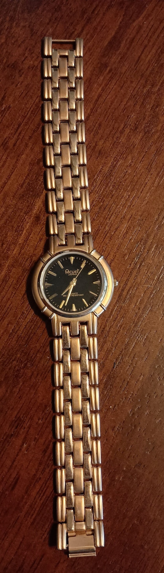 acuet japan vintage gold tone watch