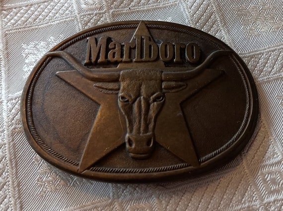 Marlboro solid brass belt buckle - image 2