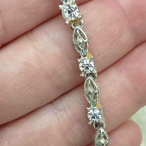 Avon rhinestone silver bracelet