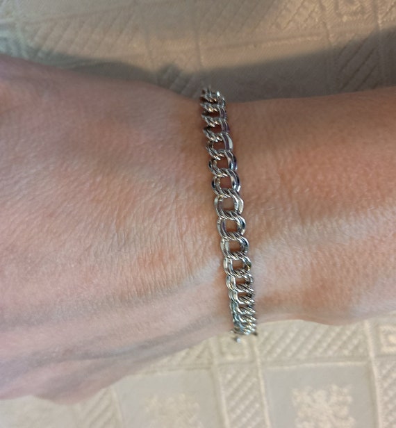 Elco sterling vintage silver charm bracelet - image 1
