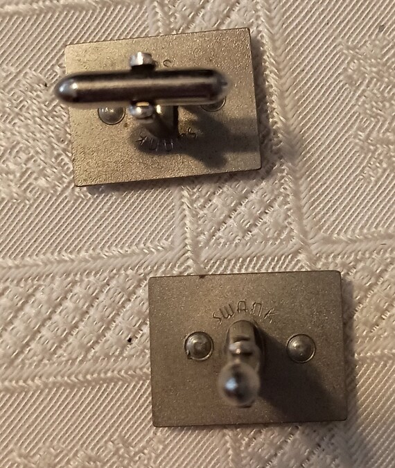 Swank leaf pattern cuff links - image 4