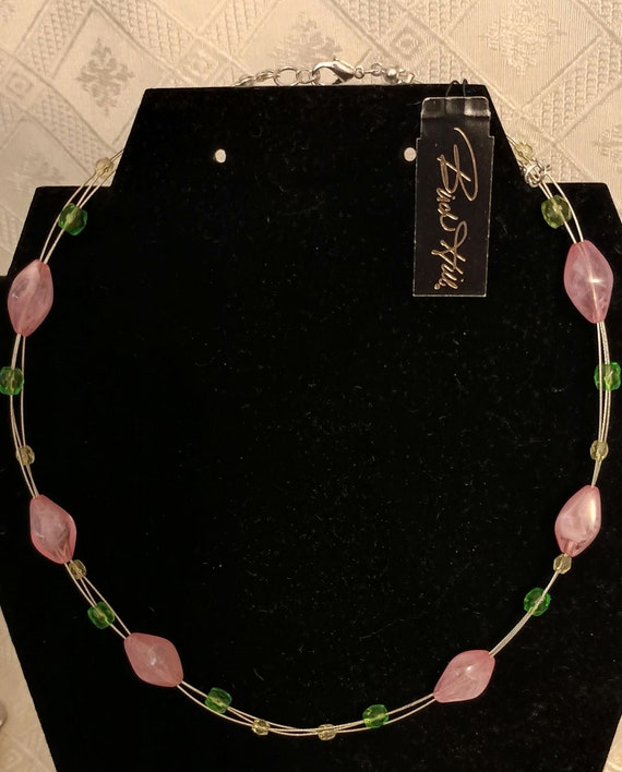 birch hill pink and green beaded necklace View 5