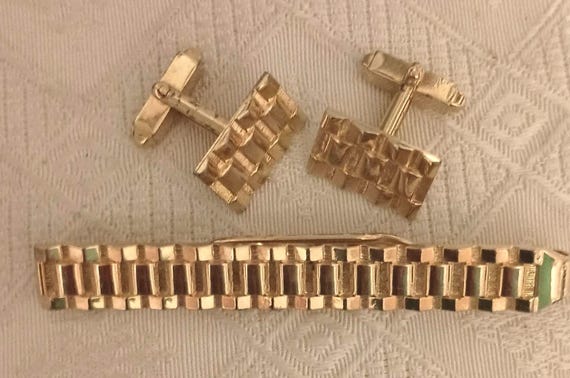 Hadley weave pattern cufflink set - image 8