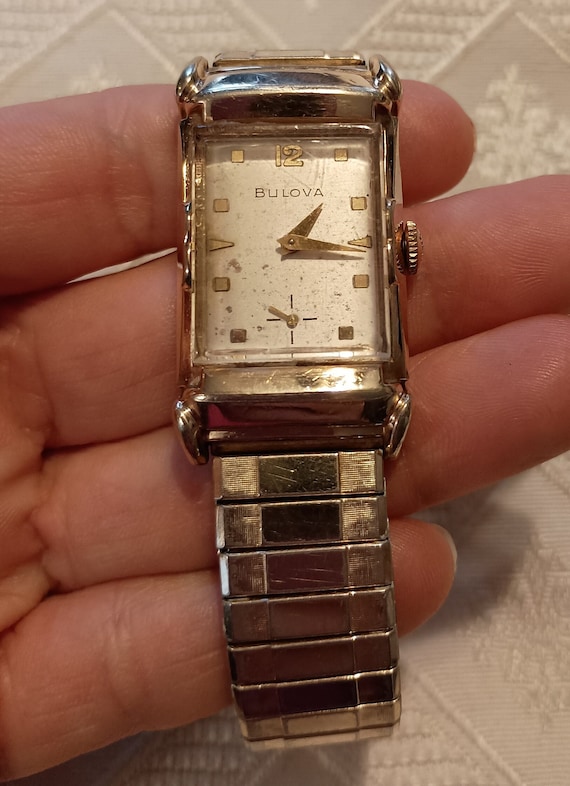 Vintage Bulova L4 10k rolled gold plate mens watch