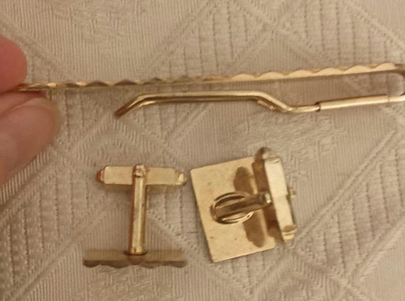 Hadley weave pattern cufflink set - image 3