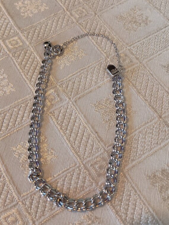 Elco sterling vintage silver charm bracelet - image 4