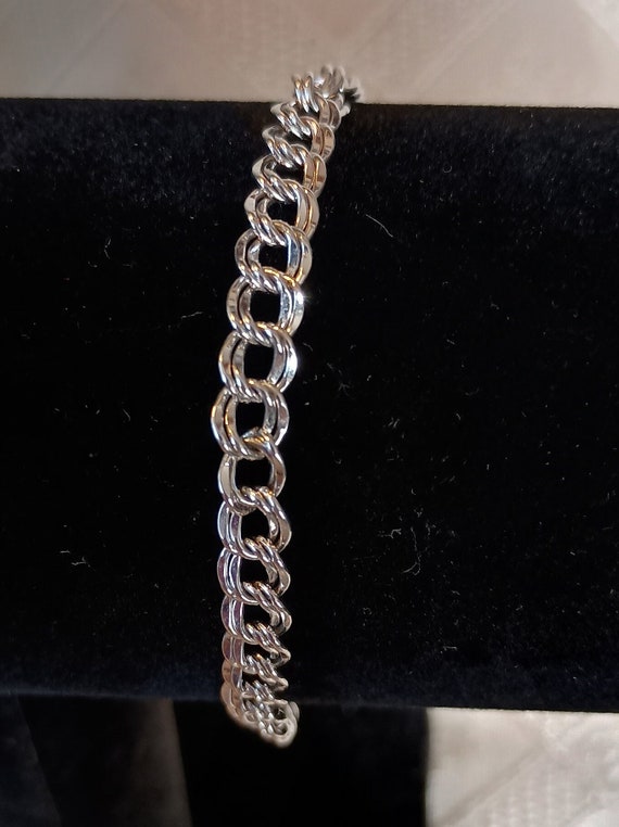 Elco sterling vintage silver charm bracelet - image 2