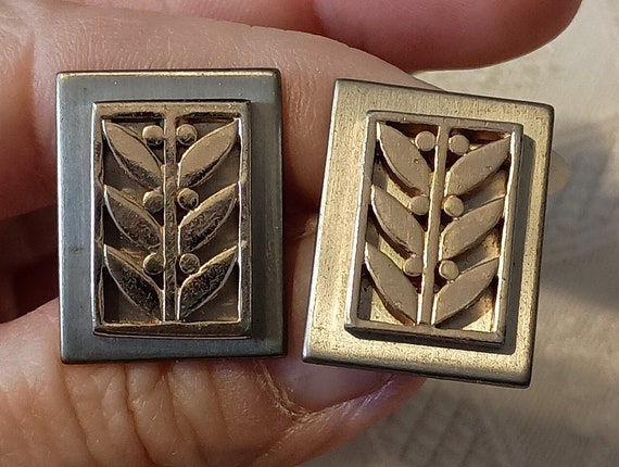 Swank leaf pattern cuff links - image 9