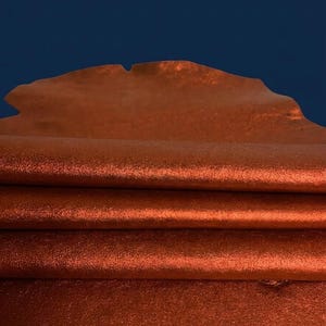 Red Metallic Goat Leather Hide – Italian Glitter Leather for Bags & Crafts